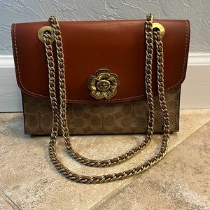 Coach Parker signature bag in the color brown